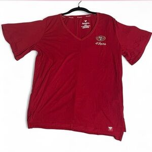 Fanatics Red V-Neck Women’s 49ers Tee